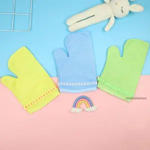 (Bahan Lebih Tebal) Washlap Sarung Mandi Bayi New Born Bayi Waslap Perlengkapan Baby Bath / Washlap Handuk Jari Kado kiosbalitafawa Newborn