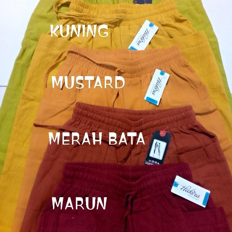 HARUKA PANTS LINEN CRINKEL SUPERJUMBO MUAT SAMPAI 100kg Wanita 7
