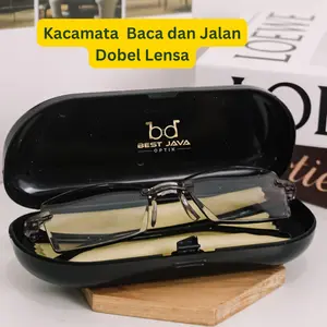 Best Java Kacamata Baca dan Jalan Kacamata Plus Doubel Lensa Lentur Anti Patah Untuk Pria dan Wanita Free Box dan Lap Kacamata KC 10