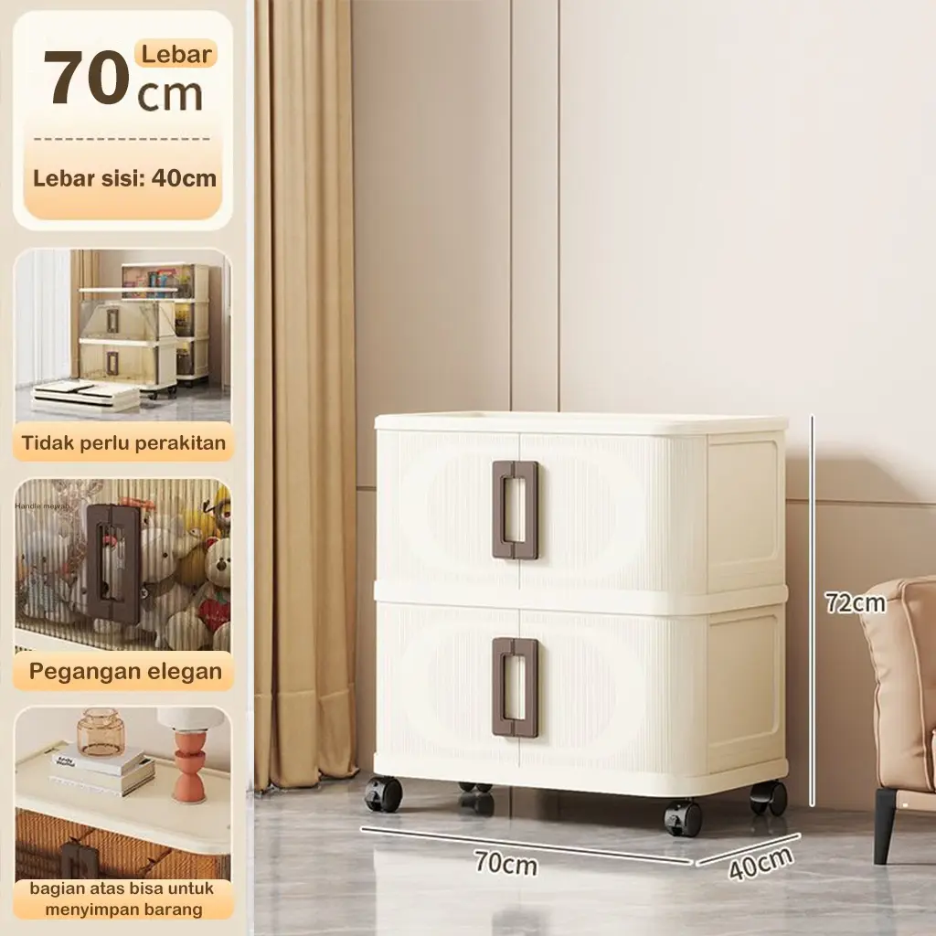 70cm-Putih krem-2 Susun