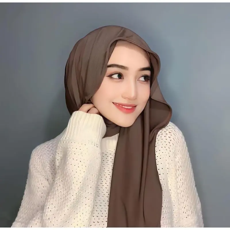 Jasmine HIJAB Pashmina Kaos Meleyot Jersey Premium Mleyot Keriwil Kriwil Letoy Spandek Jersy 1