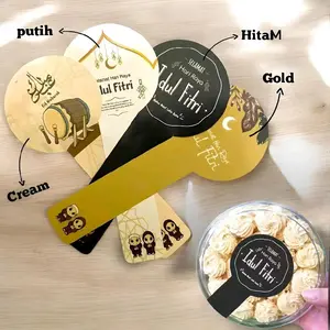 Stiker Toples Lebaran Isi 10 pcs 25 pcs 50 pcs Stiker Label Hampers Paper Stationery