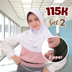 Tiebymin - Adeeva Bergo Zipper Jersey hijab instan
