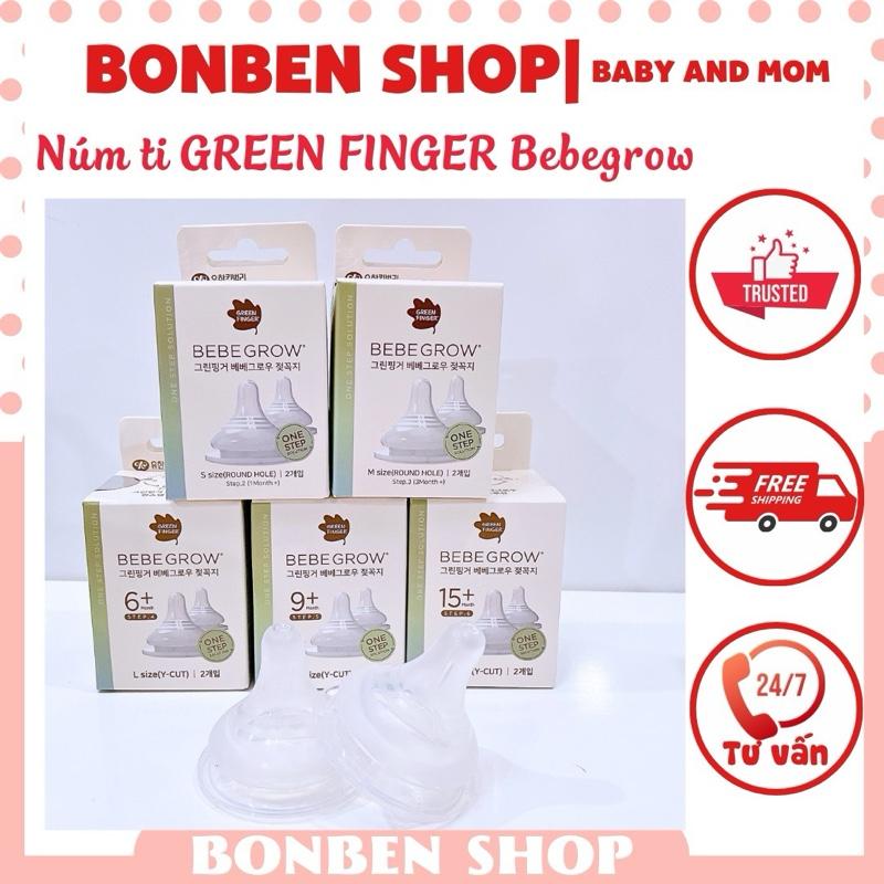 Núm bình sữa Green Finger Hàn 2 van thoát khí mềm mại