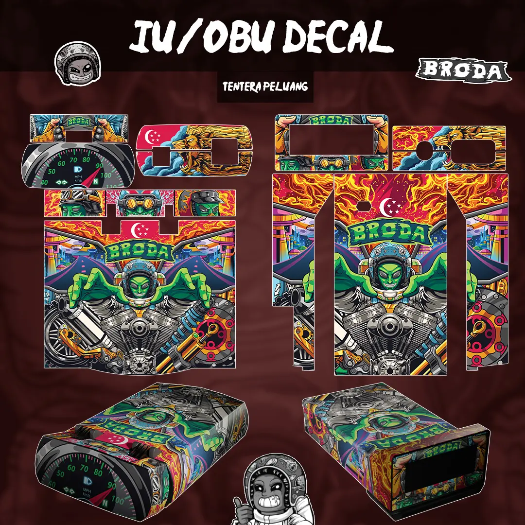 Slim IU OBU Sticker Waterproof "Tentera peluang"