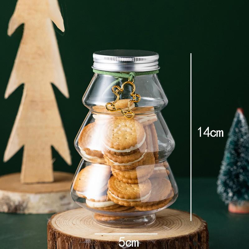 Product Introduction of Creative Plastic Storage Jar Christmas Tree Decorative Wedding Center Candy Jars Living Room Desktop Snack Organizer Home Decor Transparent Biscuit Candy Snack Jar Christmas Gift Box 13