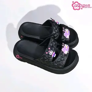 Sandal Anak Perempuan Selop Motif Kuromi Terbaru Kekinian Sendal Fashion Anak Cewek Slip On Karet Ringan Empuk Anti Slip