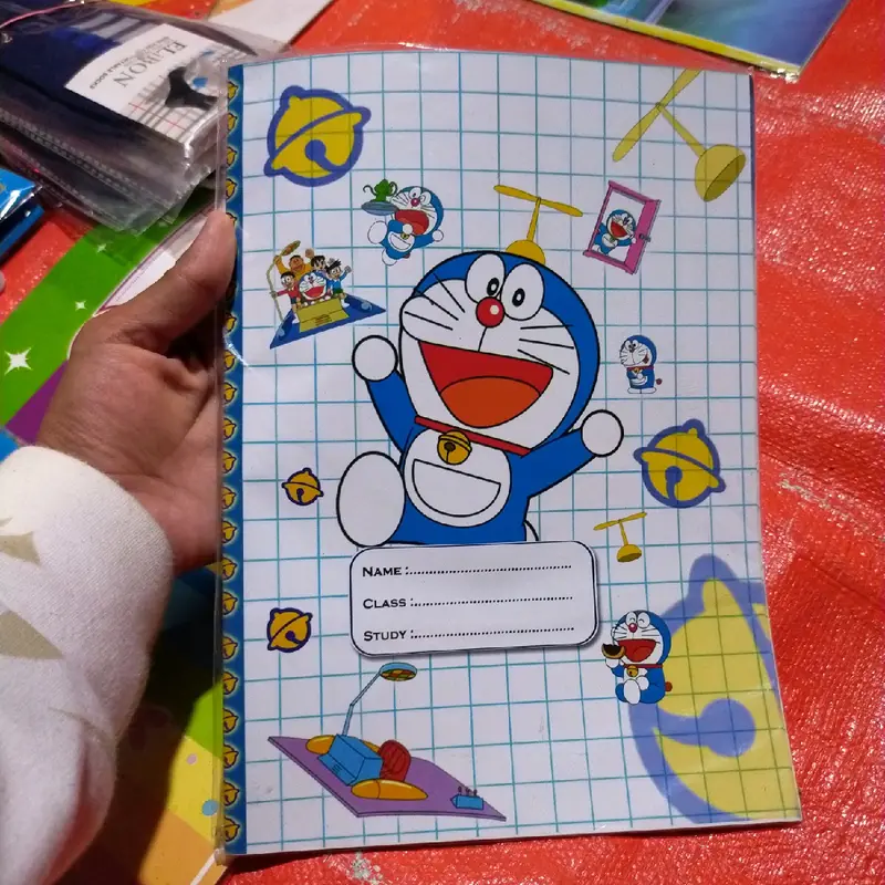 Sampul buku tulis karakter Doraemon, Kuda pony, Spiderman, Frozen, Bt21 Sidu 0