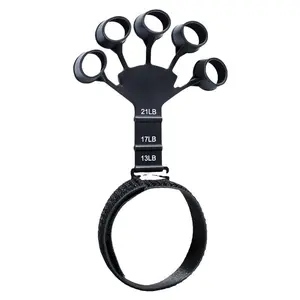 Silicone Finger Strengthener /Pergelangan Tangan Lima Jari Korektor Pelatih/Finger Gripper Weight Resistance Band potence fgw01 Olahraga Otot