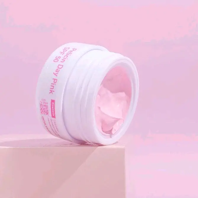 Krim Pagi Pelicin Pink Cream Sunscreen SPF 50 untuk Wajah