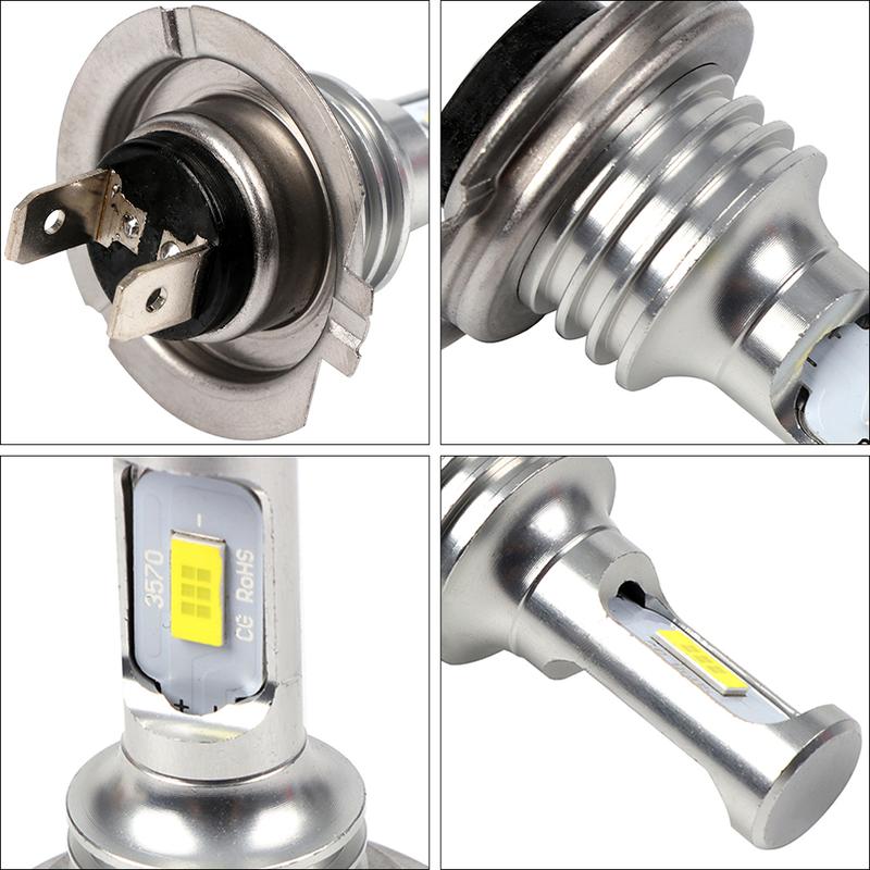 Product Introduction of H7 LED Headlight Kit 80W 10000LM Hi Or Lo Beam Bulbs 6000K White IP68 42