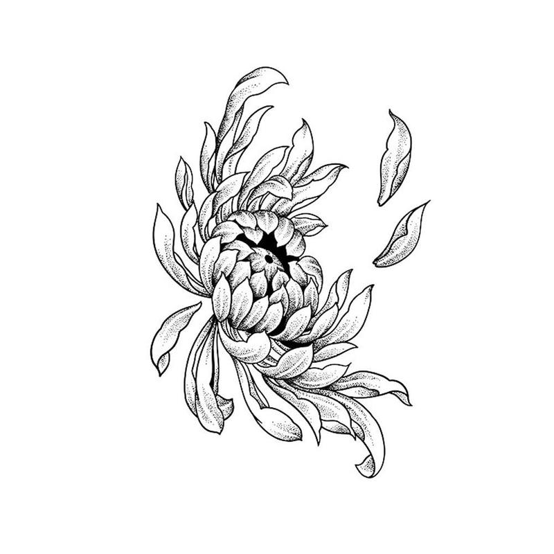 Product Introduction of Juice Herbal Tattoo Stickers Semi-permanent Wash Do Not Fall Off Waterproof Non-reflective Japanese Old Traditional Cherry Blossom Arm Koi Fish Male 39