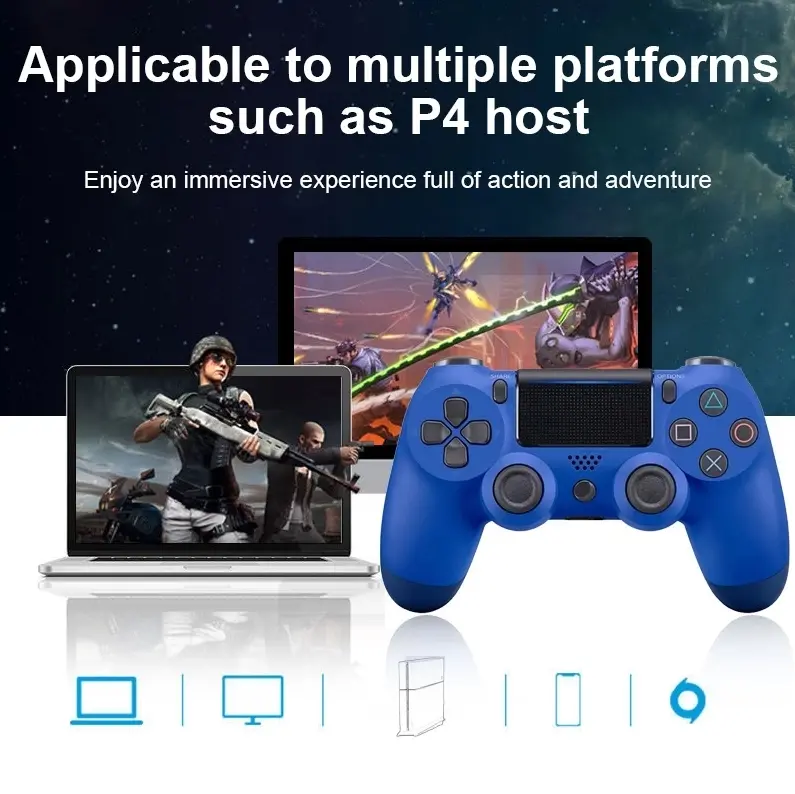 Wireless Gamepad Stick Controller LED Original Free Charger For P4 Touch Bar Controller 2