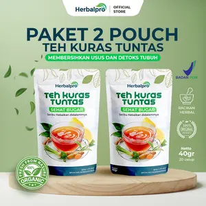 HerbalPro Teh Kuras Tuntas Original 2 Pouch Isi 20 Kantung Teh
