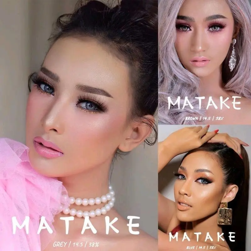 Softlens MAKI dan MTK (MATAKE) grey brown blue by urban factory dan top gel 0