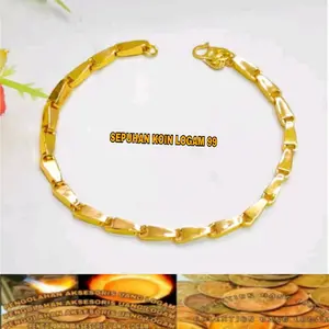 gelang padi balok terbuat dari koin logam asli 1991_1992 anti karat