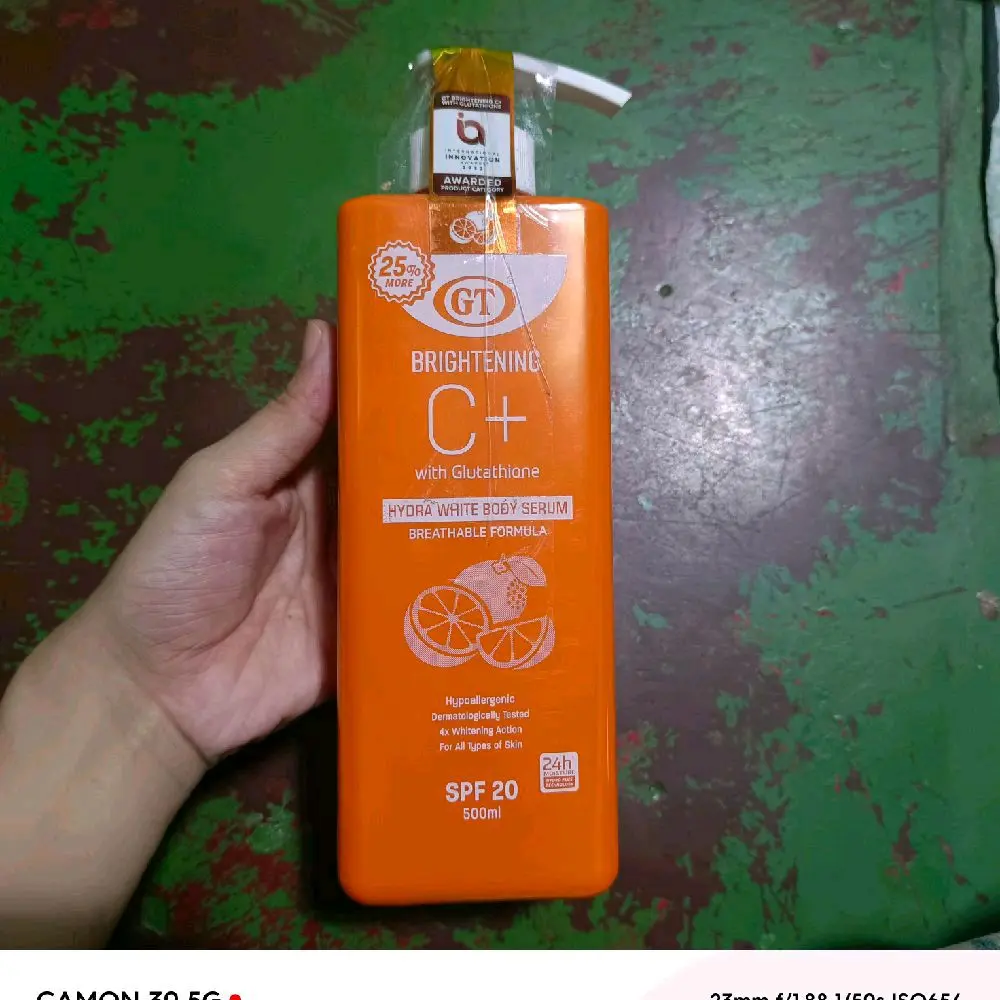 gt brightening c+ with glutathione lotion GT Brightening C+ With Glutathione Spf 20 500ml gt brightening c+ with glutathione lotion GT Brightening C+ With Glutathione Spf 20 500ml