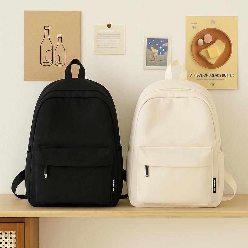  Balo Trơn Basic Đi Học HAZIS Đựng Có Ngăn Chống Sốc Vừa Laptop 16 inch Phong Cách Hàn Quốc Thời Trang Unisex Chống Nước Balo Vải Poly Chống Bụi Chống Nhăn Nhiều Ngăn Form To Đi Học Đi Làm Đi Du Lịch Đựng Đa Năng Đồ HAB601 