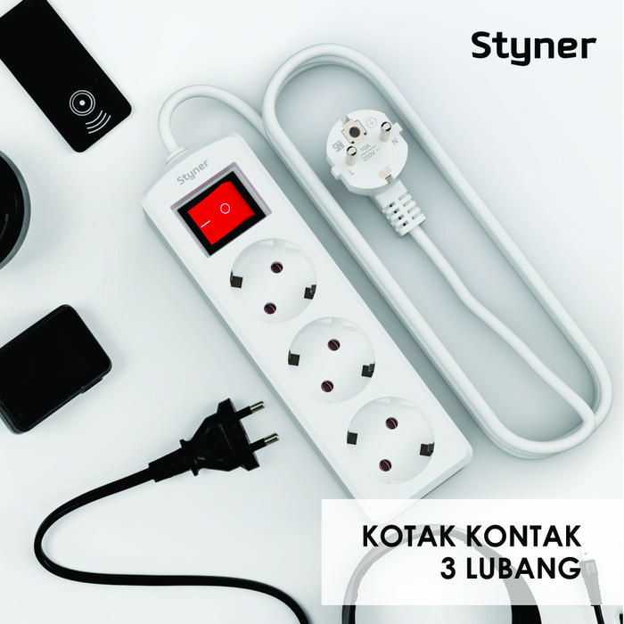 Gambar Kotak Kontak Portable Styner (+Switch) 5 Meter 3/4/5 Lubang - 5 Lubang dari 56 Mart Official Kota Surabaya 5 Tokopedia