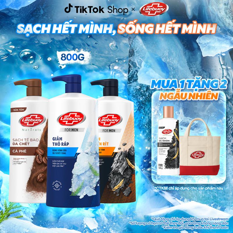 KOL Live 2 Sữa tắm Lifebuoy Thiên nhiên Detox Và Chăm Sóc Chuyên Sâu 800g 2
