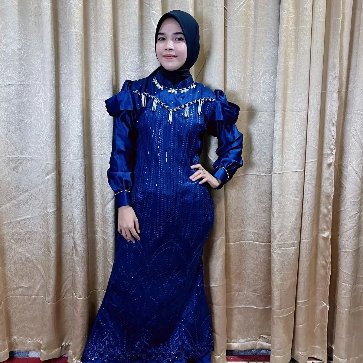 LUVITA DRESS BRUKAT MEWAH //BRIDESMAID//OOTD HIJAB// BAJUKONDANGAN
