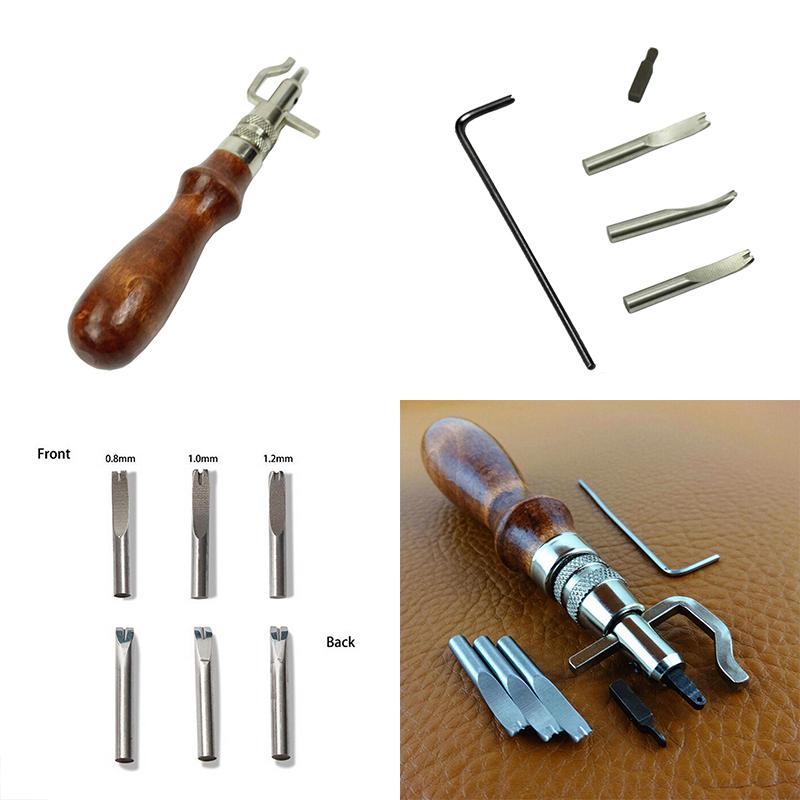 Product Introduction of 7 in 1 Multipurpose Leather Craft Tool Sew&Crease Leather Edge Beveler Tool Set 23