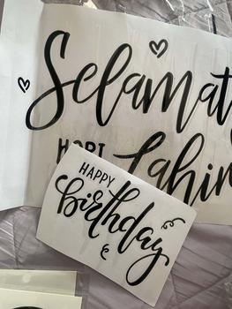 Product Review of Selamat Hari Lahir Sticker Bobo Latex Foil Balloon Ulang Tahun Kelahiran Kek Vinyl Custom A4 A5 Letter Wording Stickers Happy Birthday Black With Clear Transparent Transfer Paper 5" 10" 12" 18" 24" 36" Gift Box Sash Mirror Wall Backdrop Party Celebration from L**️ 1