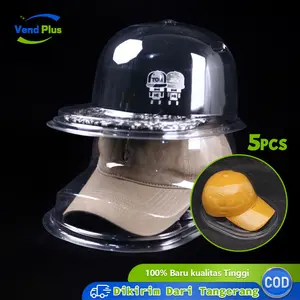 Pelindung Topi Baseball 5pcs Case Topi Hat Display Case Flat Dan Curve Visor Tempat Topi Anti Debu