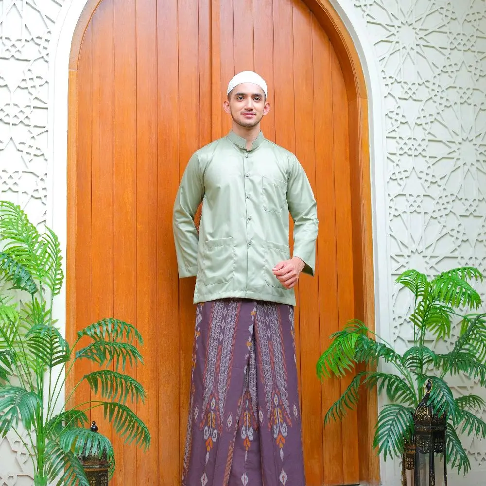 Baju Koko Habaib Pria Dewasa Lengan Panjang by MAJA Collection Kantong Bahan Katun Toyobo Premium taqwa