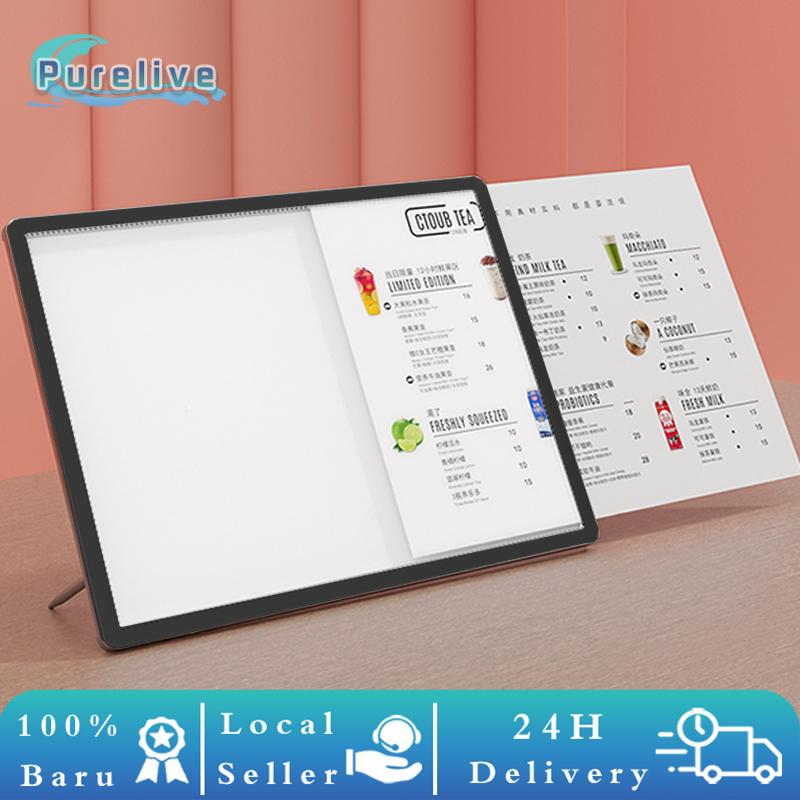 LED Menu Display Size A3 & A4 Pesanan Kartu Pesanan Piring Magnetik ...