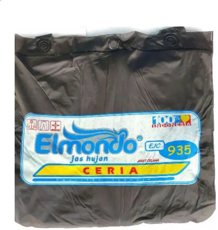 Jas Hujan Elmondo Ceria 935 Stelan Jaket Celana Tebal Murah Meriah Bukan Plastik ORIGINAL Dapat digunakan kembali Tahan air PVC Sepeda Motor 5