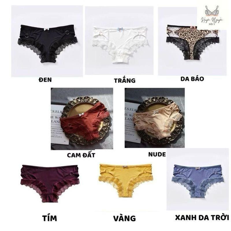 Combo 10 Quần lót nữ sexy su lụa lạnh cao cấp đan hông phối viền ren quyến rũ, kháng khuẩn, Nguyễn Thuỷ Shop - S138 nội y quan  su  lanh  lung lót  su _ lot 2
