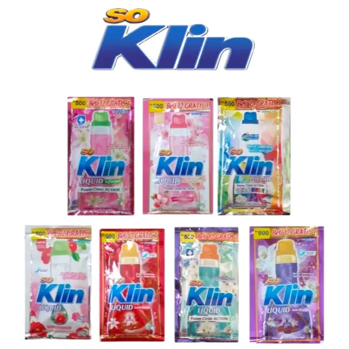 soklin liquid cair sachet 500 (1 renceng isi 12 sachet/pcs) pewangi