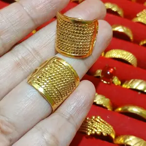 cincin koin 91 motif lilit gerbong setara 10g lapis emas 24k