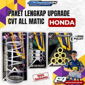 AGS01 Paket Lengkap Upgrade CVT All Matic Honda Racing Akselerasi Meningkat Ring Pulley & Loller Racing PERCVT DAN SENTRI