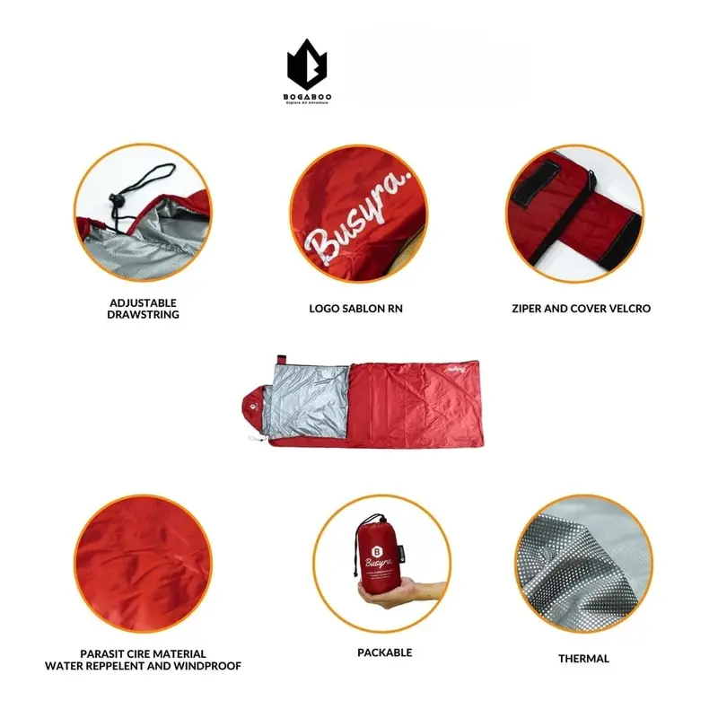 BISA COD BOGABOO sleeping bag ULTRALIGHT thermal blangket seri BUSYRA - sleeping bag 7