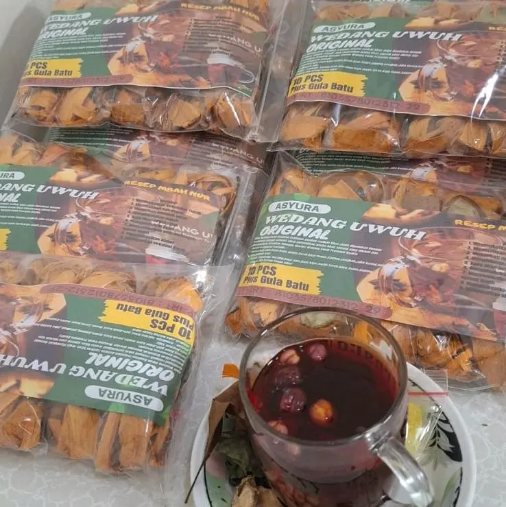 10pcs WEDANG UWUH MINUMAN TRADISIONAL PAKET LENGKAP GULA BATU Daun  Herbal Instan Air Serbuk Jahe Manis