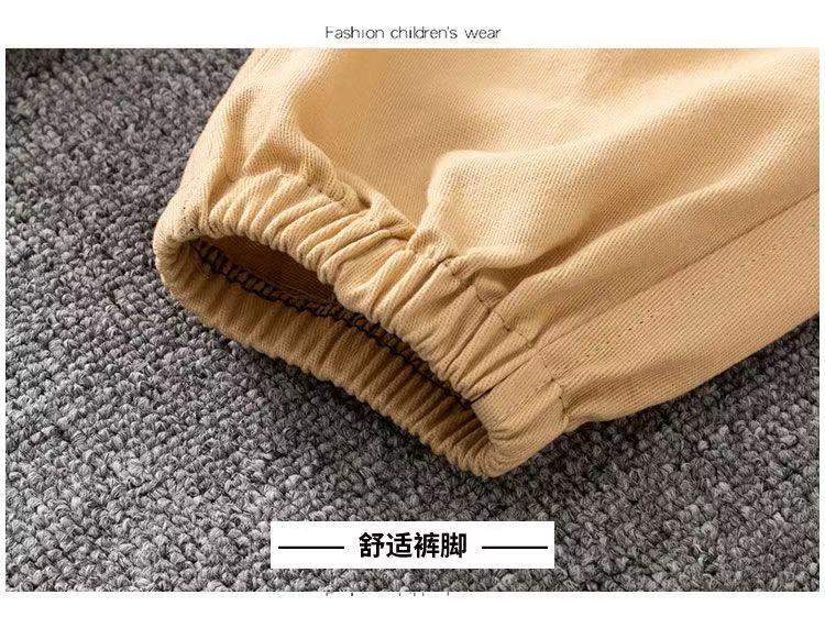 Product Introduction of Boys' pants spring and autumn pure cotton work pants for middle school students 13