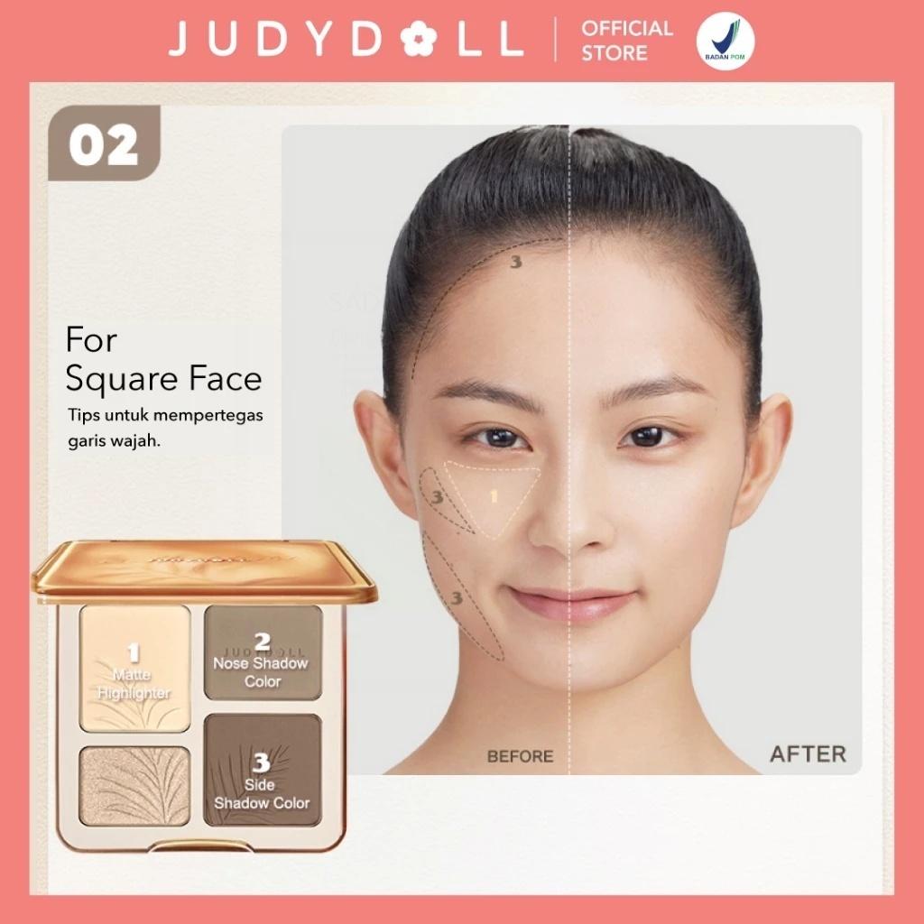 [BEST SELLER] Judydoll Highlight & Contour Palette (Face Palette Highlighter Shading Powder Untuk Kontur Hidung & Aegyosal)