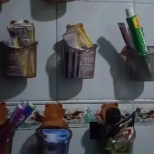 [COD] SK C452 Rak Tempel Tempat Sikat Gigi Bear Toothpaste Holder Serbaguna
