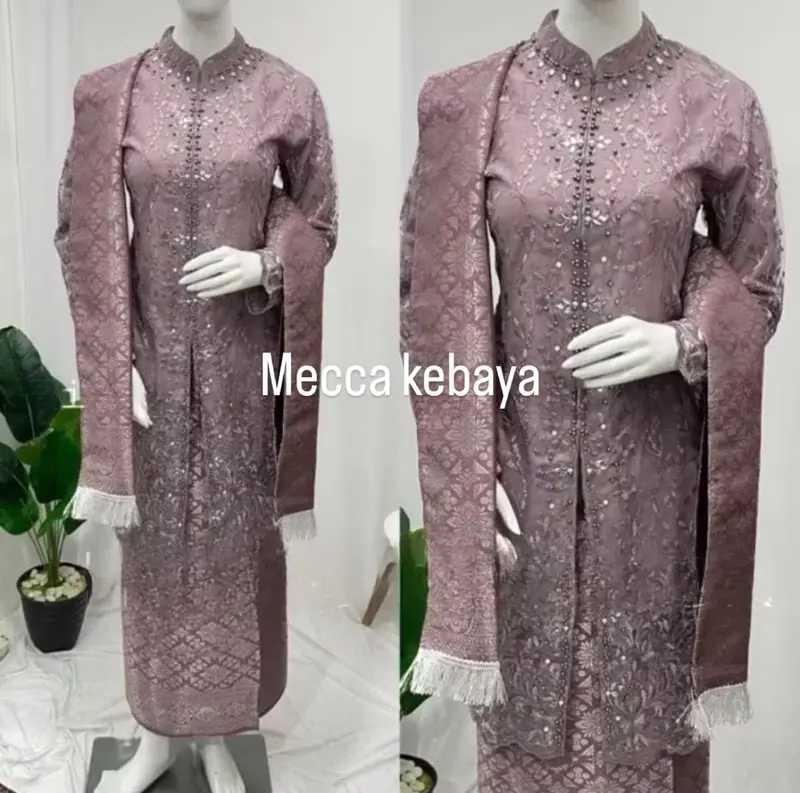 set kebaya tille payet aminah / kebaya busui / kebaya wisuda / kebaya modern / setelan tunik selendang / tunik lamaran / tunik hajatan Lilit Bawahan Dress kebaya  busui 1