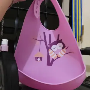 Momosee Celemek Makan Bayi Slabber Bayi Silikon Premium Waterproof Silicone Baby Bib BPA FREE CJ04