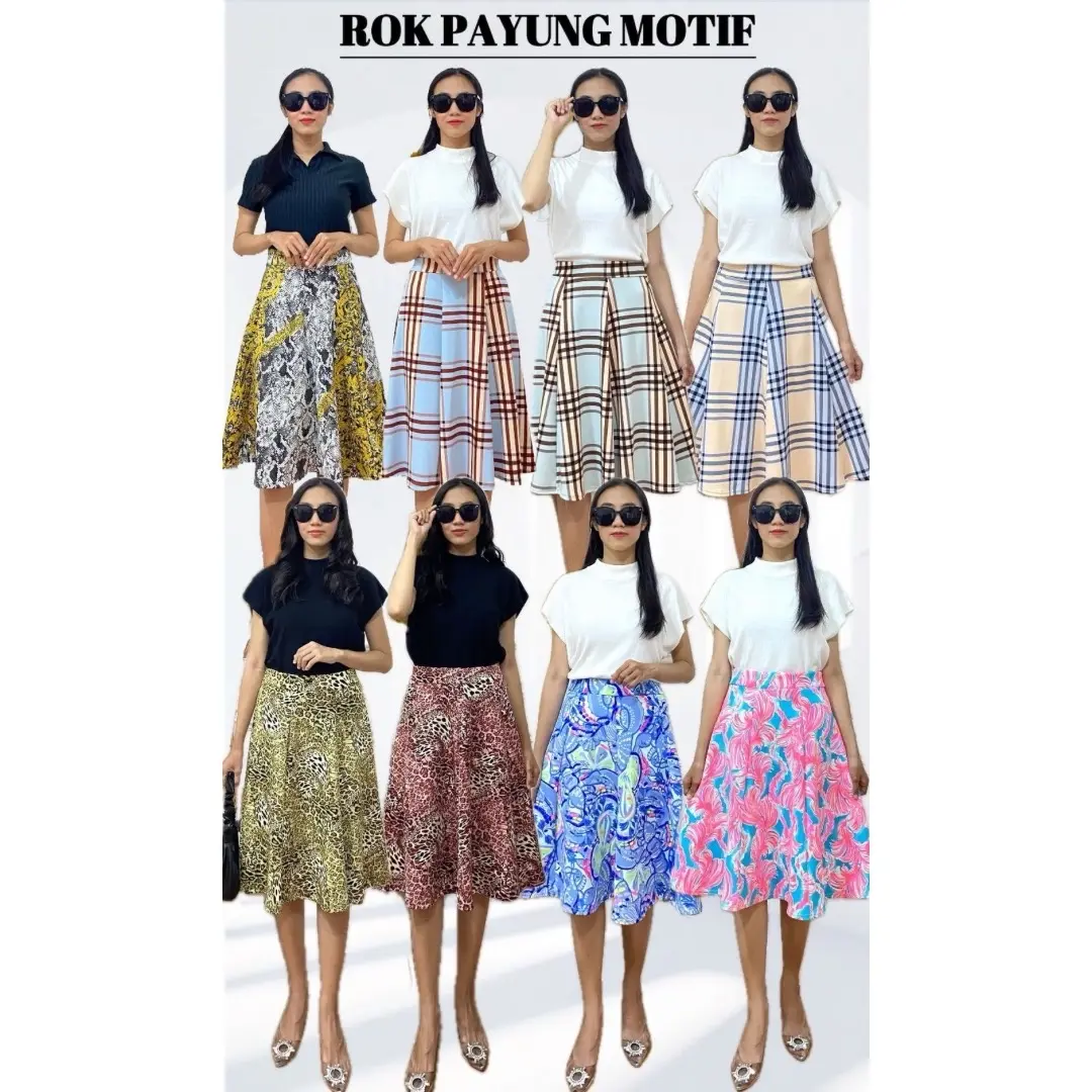 ROK MOTIF WANITA - ROK KOREAN STYLE - KOREAN SKIRT