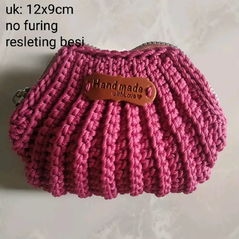 Dompet Rajut Wanita Motif Kerang / Dompet Kartu Rajut 0