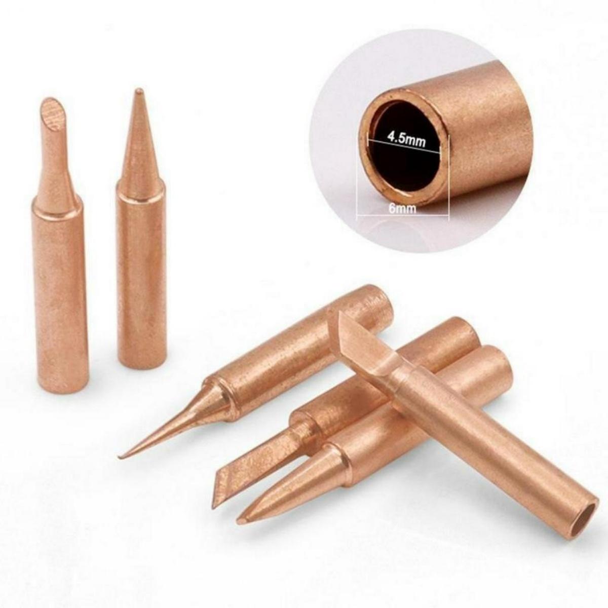 5/6 Buah Mata Solder 60 watt Tembaga 900M 936 Station Ujung Solder Original Soldering Tip 5/6 Buah Mata Solder 60 watt Tembaga 900M 936 Station Ujung Solder Original Soldering Tip