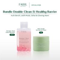 Gambar [2pcs] Fabil Double Clean Healthy Barrrier Rose Micellar Water + Back Young Skin Barrier Cream- Paket Pembersih Muka Dan Moisturizer Untuk Kulit Bersih Cerah Terhidrasi Sepanjang Hari Dengan Kandungan Mawar Peptide Ceramide Moringa Kurma dari Fabil Natural Kota Bogor 1 Tokopedia