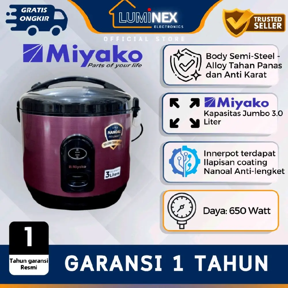 Magic com Rice cooker Miyako MCM 751 SBC 3.0 Liter
