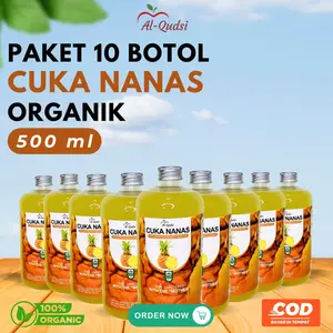 Promo 10 Botol Cuka Nanas Al Qudsi  Cider Vinegar With Mother