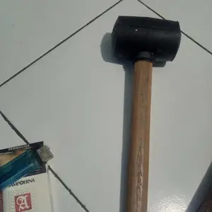 Palu Karet - Palu Keramik - Palu Granit High Quality GAGANG KAYU MARTIL RUBBER HAMMER WOODEN HANDLE