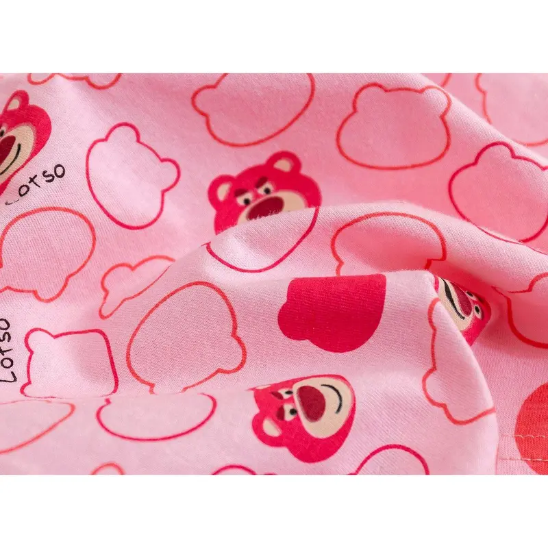 BAJU KAOS LENGAN PENDEK ANAK PEREMPUAN MOTIF LOTSO LEMBUT OVERSIZE T 3
